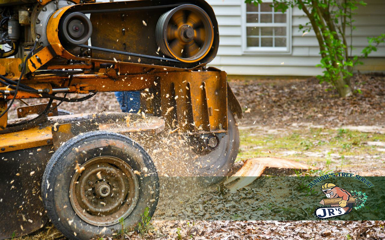 Stump Grinding in Action.